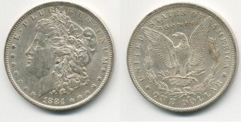Доллар США 1884 Морган доллар