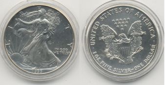 США Доллар 1993 год, Либерти, Серебро унция