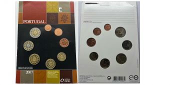 Португалия 2007 Официальный Годовой набор Евро монет FDC 
