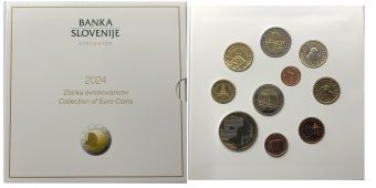 Словения 2024 Официальный Годовой набор Евро монет (10 монет)  