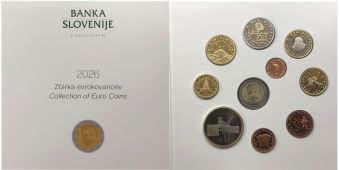 Словения 2026 Официальный Годовой набор Евро монет (10 монет) Пруф  