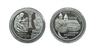 Чехия 200 Крон 2025 Летописец Космас Пруф