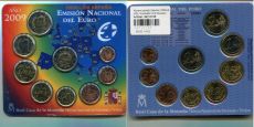 Испания 2009 Официальный годовой набор Евро монет (9 монет)       