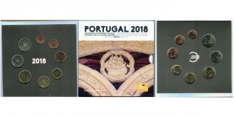 Португалия 2018, Официальный Годовой набор Евро монет.