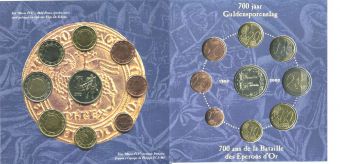 Официальный годовой набор Евро монет Бельгия 2002