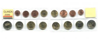Годовой набор Евро монет Нидерланды 2006