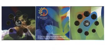 Греция 2011 Официальный годовой набор Евро монет + 10 Евро Олимпиада Афины Серебро   