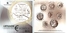 Литва 2015 Официальный годовой набор Евро монет