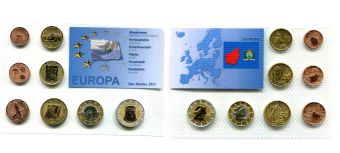 Набор пробных монет Евро Сан-Марино 2011