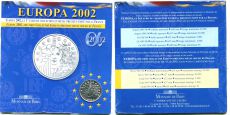 1/4 Евро Франция 2002 Первая коллекцинная монета евро