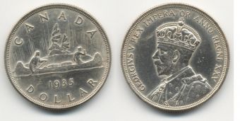 Доллар Канада 1935 год, Серебро 
