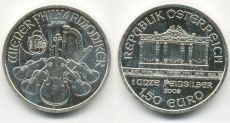 1,5 Евро Австрия 2009 Венская Филармония Унция 