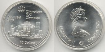 10 Долларов Канада 1973 Олимпиада Монреаль, Монреаль АЦ