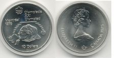 10 Долларов Канада 1975 Олимпиада Монреаль Индианка АЦ    