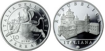 10 Евро Италия 2012 Феррара