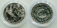 10 Евро Франция 2011 Верхняя Нормандия Серебро     