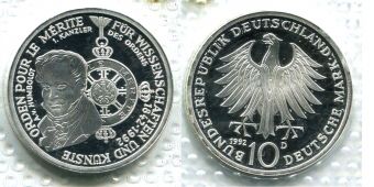 10 Марок Германия 1992 Гумбольдт
