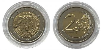 2 Евро Мальта 2022 Женщины Мир Безопасность UNC