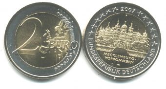 2 Евро Германия 2007 A Мекленбург, Передняя Померания