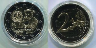 Купить монеты 2 Евро Бельгия 2021 - Монеты Карла V - Пруф    