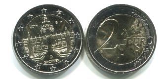 2 Евро Германия 2016 G Саксония