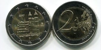 2 Евро Германия 2021 J Саксония-Анхальт