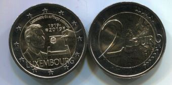 2 Евро Люксембург 2019 Универсальное Избирательное право