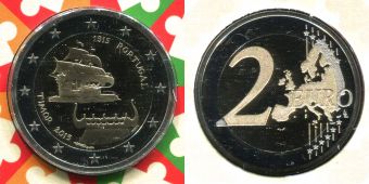 2 Евро Португалия 2015 Тимор Пруф