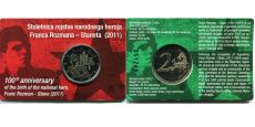 2 Евро Словения 2011 Франц Розман Пруф Карточка