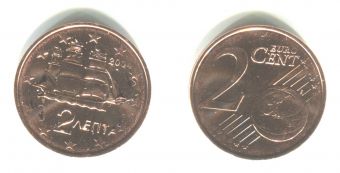 Греция 2 Цента 2004 год