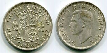1/2 Кроны Великобритания 1942 год 