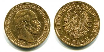 20 Марок Германия 1882 год