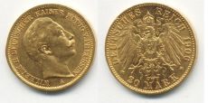 20 Марок Германия 1906 Золото 