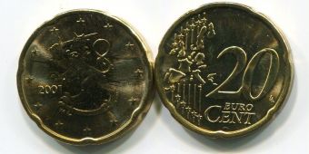 20 Центов Финляндия 2001 Регулярная   