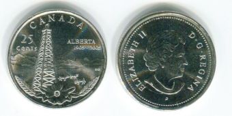 25 Центов Канада 2005 Альберта