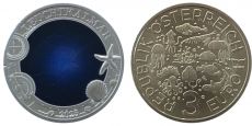 3 Евро Австрия 2025 Светящийся кальмар