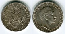 3 Марки Германия 1908 Пруссия Серебро  (2)