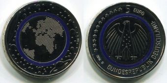 5 Евро Германия 2016 D Планета Земля