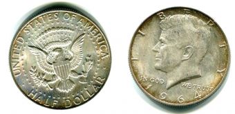 Пол доллара 50 центов США 1964 год, Кеннеди