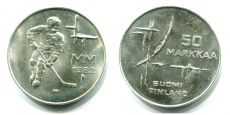 50 Марок Финляндия 1982 Хоккей 