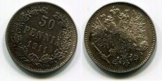 50 Пенни Русская Финляндия 1911 год  (1) 