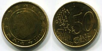 50 Центов Бельгия 2002 Регулярная    
