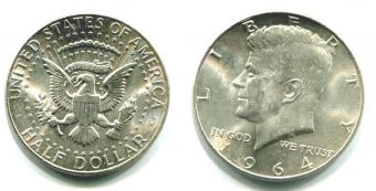 Пол доллара 50 центов США 1964 год, Кеннеди