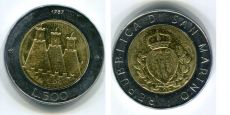 Сан-Марино 500 Лир 1987 год     