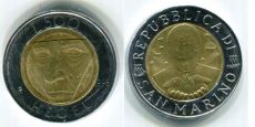 Сан-Марино 500 Лир 1996 год         